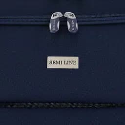 Валіза Semi Line 24 дюйми (M) на 2 колесах поліестер 600D захищені колеса +3 кишені об'єм 50 л синій - мініатюра 7