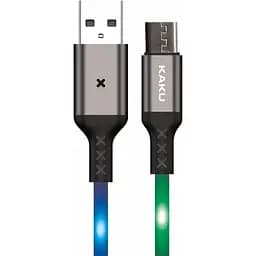 USB кабель з підсвічуванням Kaku KSC-114 USB - MicroUSB 1m - Gray