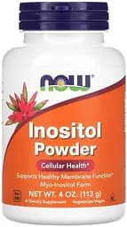 Витамины и минералы NOW Inositol Powder, 113 грамм
