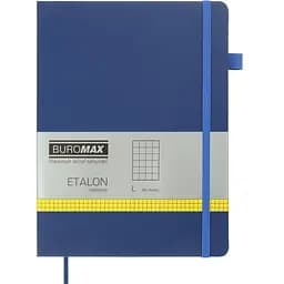Книга записна Buromax Etalon в клітинку 250х190 мм синя 96 аркушів (BM.292160-02)