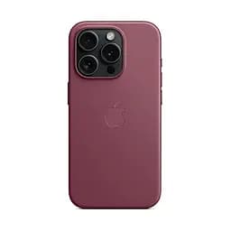 Чехол для Apple iPhone 15 Pro, FineWoven Case with MagSafe, бордовый, защитная накладка из материала FineWoven, противоударный, для iPhone, защита всего корпуса, поддержка беспроводной зарядки и MagSafe, (ARM71984) - мініатюра 6