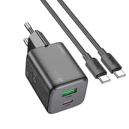 Адаптер мережевий Hoco Type-C to Type-C cable Almighty charger N41 |1USB/1Type-C, 20W/3A, PD/QC| - мініатюра 2