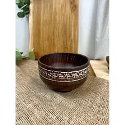 Салатник керамический (глиняный) 0.7л с орнаментом. 