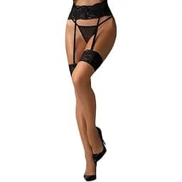 Чулки под пояс Obsessive Nutris XS/S телесный