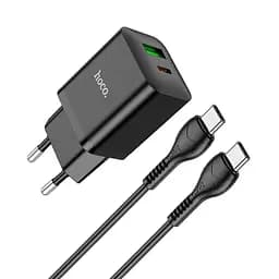 Зарядний пристрій набір Hoco N28 Founder charger set з кабелем USB-C USB-C чорний