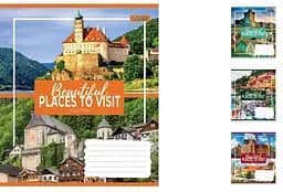 Зошити учнівські 24 аркуша лінія. 1В Small towns, 20 шт. в упаковці