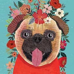 Алмазна мозаїка Santi Гламурний мопс, 40х40 см (954349)