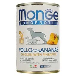 Вологий корм Monge Dog Fruit Monoprotein курка з ананасом, 400 г (70014311)