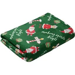 Плед-покрывало LeLit Велсофт Новогоднее Зеленое 200х220 см (le2000000295473)