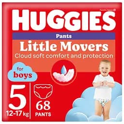 Набір підгузки-трусики для хлопчиків Huggies Little Movers Pants 5 (12-17 кг) 68 шт.