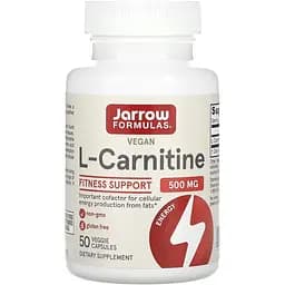 L-карнитин Jarrow Formulas L-Carnitine 500 мг 50 капсул