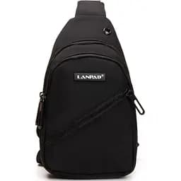 Небольшая сумка слинг Lanpad тканевая черный sum0028753