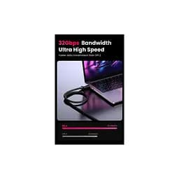 Кабель мультимедійний DisplayPort M to DisplayPort M 1.0m V1.4 braided DP114 black Ugreen (80390) - мініатюра 5