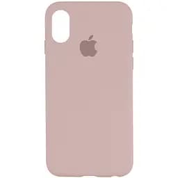 Чохол Silicone Case Full Protective (AA) для Apple iPhone X / XS (5.8) Рожевий / Chalk Pink