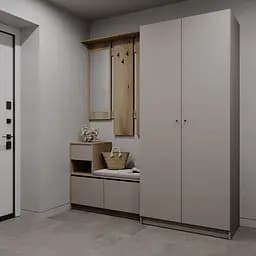 Передпокій Doros Бела та шафа Промо Дуб Евок/Кашемір 2 ДСП 190х48х204 (42005330) - мініатюра 3