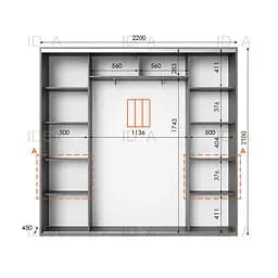 Шафа-купе Idea серія 7 220 x 45 x 210 см Венге темний - мініатюра 2