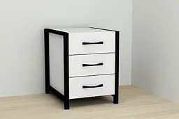 Тумба універсальна Ferrum-decor Вів'єн 3 50x41x40 чорний ДСП Білий 16мм (FRD-104186)