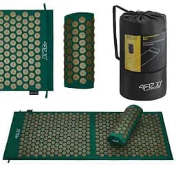 Килимок акупунктурний 4FIZJO Аплікатор Кузнєцова з валиком 128 x 48 см Navy Green/Gold 4FJ0289 (P-5907739313317) - мініатюра 2