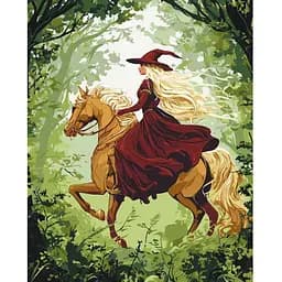 Картина за номерами Art Craft Чарівна наїзниця 40х50 см (10158-AC)