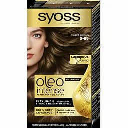 Стойкая краска для волос Syoss Oleo Intense 5-86 карамельный каштановый 115 мл