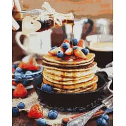 Алмазная мозаика Brushme Панкейки с ягодами DBS1100 40х50 см
