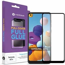 Стекло защитное MakeFuture Samsung A21s Full Cover Full Glue (MGF-SA21S)