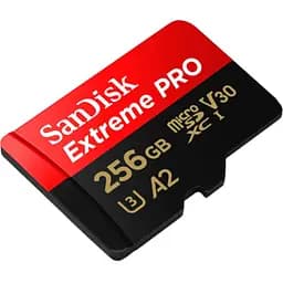 Карта пам`ятi MicroSDXC 256GB UHS-I U3 R200/W140MB/s SanDisk Extreme Pro V30 + SD-адаптер (SDSQXCD-256G-GN6MA) - мініатюра 2