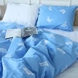 Простирадло MirSon Бязь 17-4752 Butterflies 200x220 см біле (2200008934460) - мініатюра 3
