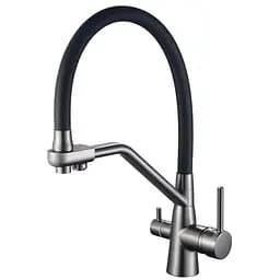 Змішувач для кухні на дві води Mixxus Premium Senna 021 graphite MI6827 Графіт