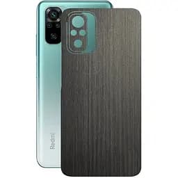 Захисна плівка StatusSKIN для Xiaomi Redmi Note 10 2021 Корпус Вініл Дерево сріблясто-чорне