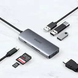 USB-Хаб Choetech HUB-M19-GY, USB Type-C 7-в-1 (HUB-M19-GY) - мініатюра 3