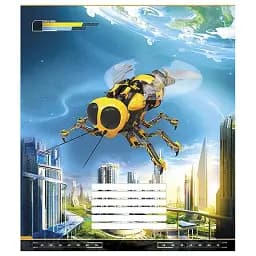 Зошит учнівський Школярик Techno city 012-2495L-2 в лінію 12 аркушів 