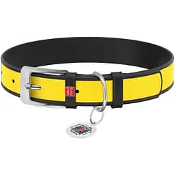 Нашийник для собак Waudog Design Бетмен 2, шкіряний, з QR паспортом, 26-35х1, 5 см, чорний