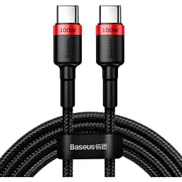 Кабель Baseus Cafule USB-C to USB-C 100W 2m Red/Black (CATKLF-AL91) [82073]