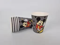 Стакан одноразовий для гарячих напоїв з малюнком об'єм 400 мл "MICKEY MOUSE" 50 шт/уп. - мініатюра 4