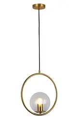 Люстра світильник зі скляним плафоном Levistella 9163615-1 BRZ+CL
