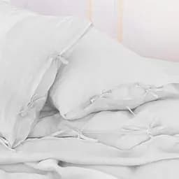 Простирадло на резинці MirSon Linen Winter flower Льон 150х200 см біле (2200008249489) - мініатюра 8