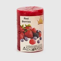 Свічка Червоні ягоди CA558-RBR Різнокольоровий (2000990318718)(NY)