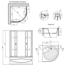 Душова кабіна Agua Cascad - S.Т.G.90x90 см (CV035441) - мініатюра 14