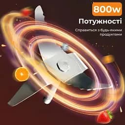 Блендер стаціонарний Sokany SK-186 з чашею 1,5 л, сталевий Sokany SK186SS - мініатюра 7