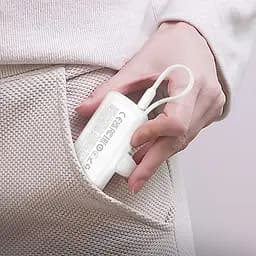 Акумулятор зовнішній із вбудованим кабелем Hoco J116 Pro Pocket Lightning вихід 5000mAh - мініатюра 8