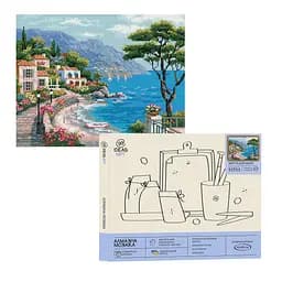Набір з алмазною мозаїкою "Життя біля моря", 40*50 см, IDEA2-CK235
