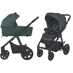 Коляска Espiro Husky XL 2023 04 Green Aurora, универсальная 2 в 1, темно-зеленая (206740)