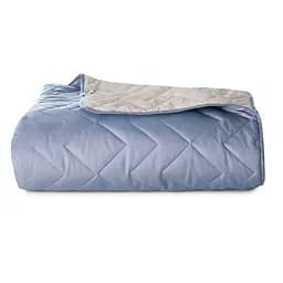 Двухстороннее покрывало Ideia Izzi джинсовый и серый 240 х 220 см (8-34586 джинс/св.серый)