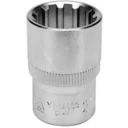 Головка торцева Yato квадрат 1/2" Spline M21 мм L= 38 мм CrV (YT-14833)