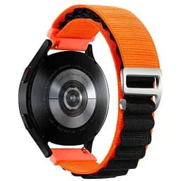 Ремінець для Samsung Galaxy Watch 3 41mm - оранжево-чорний Watchbands NormalCloth Wave ширина кріплення 20мм нейлоновий (W26-2WB52778031)