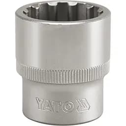 Головка торцева Yato квадрат 1/2" Spline M= 27 мм L= 42 мм (YT-1478)