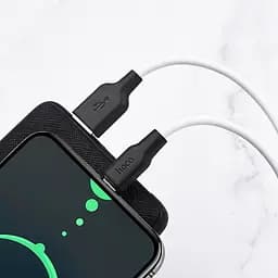 Кабель Hoco X21 Plus USB to Type-C 3A 1 м silicone silicone connectors чорний+білий - мініатюра 3