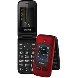 Мобильный телефон Sigma mobile Comfort 50 Shell Duo Type-C DS Бабушкофон черно-красный