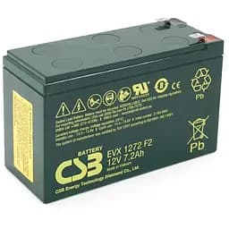Аккумуляторная батарея CSB EVX1272, 12V 7,2Ah (151х65х100мм) 2,55кг Q10